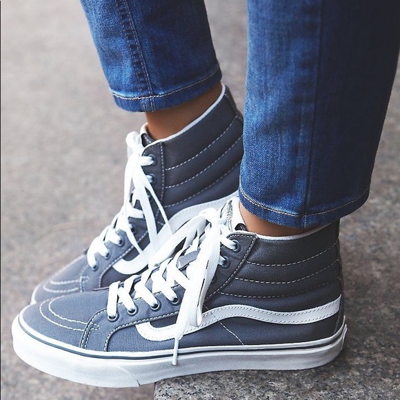grey high top vans